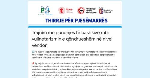 Trajnim me punonjës të bashkive mbi vullnetarizmin e qëndrueshëm në nivel vendor